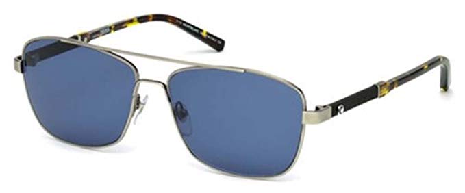 Sunglasses Montblanc MB 589S MB589S 08V shiny gumetal / blue