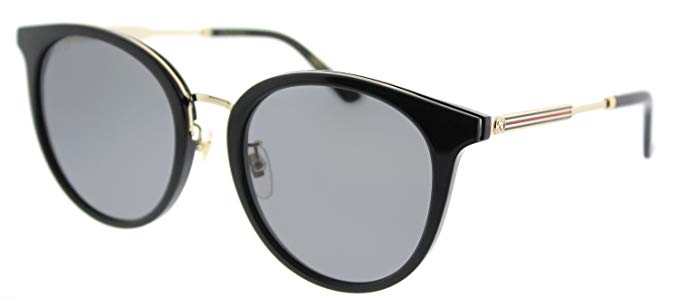 Gucci GG 0204SK 001 Black Plastic Fashion Sunglasses Grey Lens