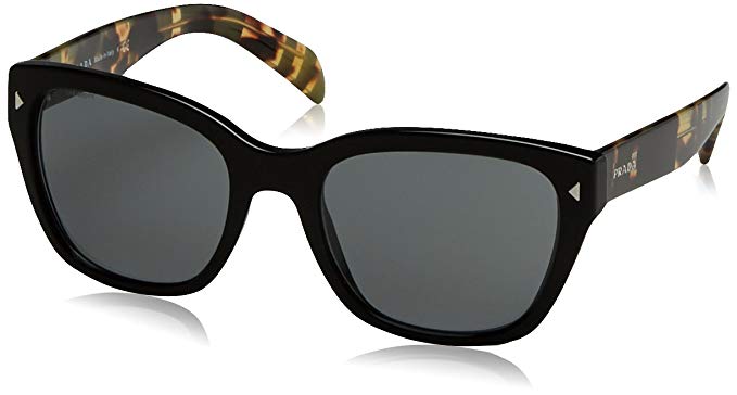 Prada Women's PR 09SS Sunglasses Black / Dark Grey 54mm