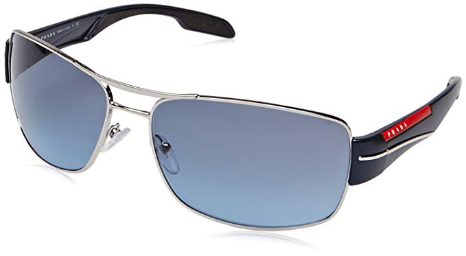 Prada Sport Sunglasses - PS53NS / Frame: Silver Blue Lens: Gray Gradient