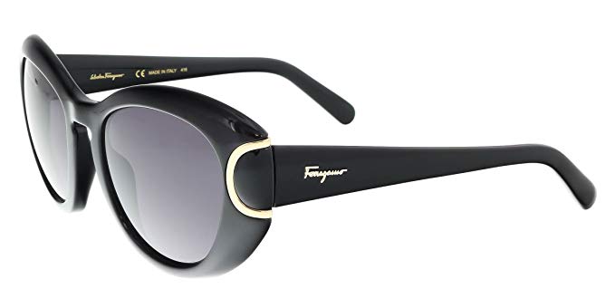 Salvatore Ferragamo Sunglasses SF818S 001 BLACK Butterfly 54x21x140