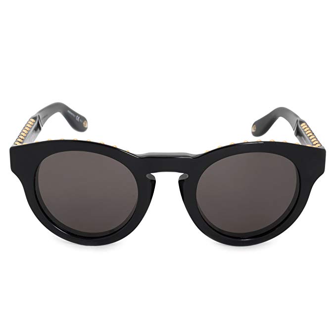 Givenchy GV 7007 807 NR Studed Black Plastic Round Sunglasses